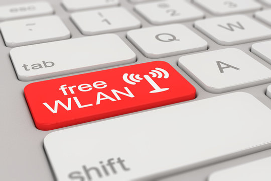 keyboard - free WLAN - red