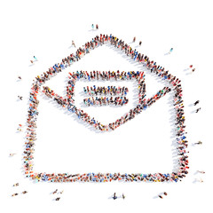 people in the form of a letter.