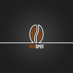 coffee bean line design background