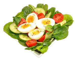 Fresh Egg And Tomato Salad Bowl