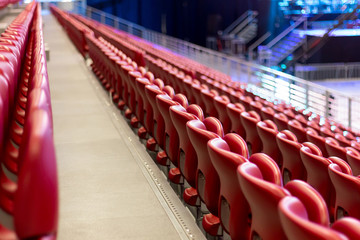 Fototapeta premium Empty Red Concert Chairs