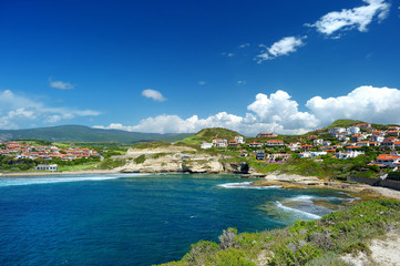 Naklejka na ściany i meble Scenic landscape of the coast of Sardinia