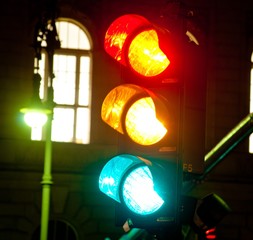 Ampel grün, gelb und rot