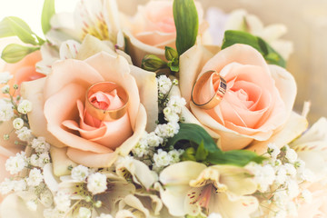 bridal bouquet with roses
