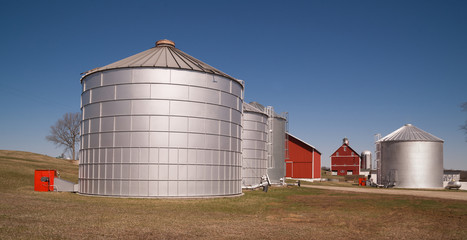 Grain Storage Bins Farm Food Silo Agricultural Property