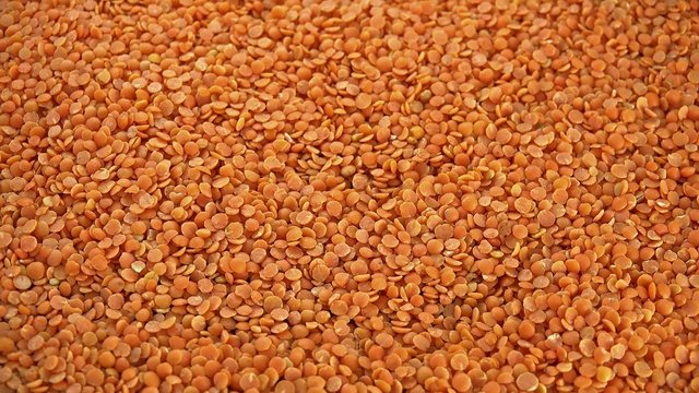 Heap of Red Lentils (seamless loopable 4K UHD footage)