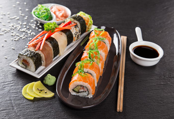 Japanese seafood sushi set