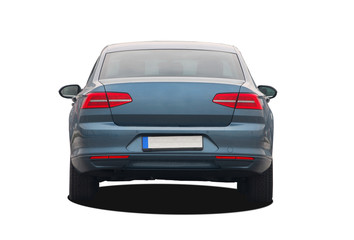 blue car rear View