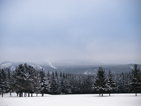 Fototapeta Mont-Tremblant south mountain side