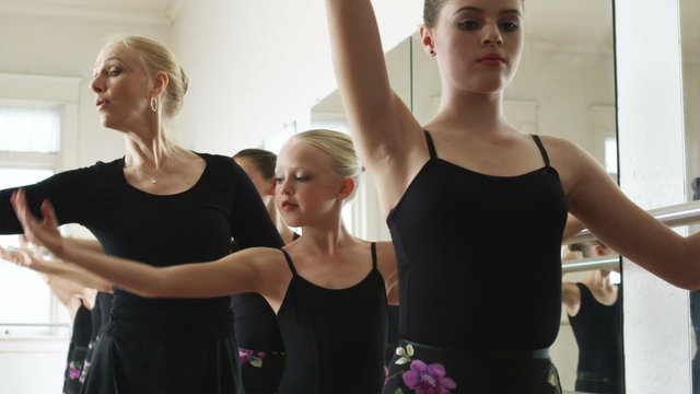 young ballerinas in a dance studio