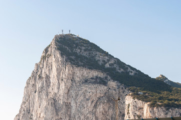 The Rock of Gibraltar in morning sun