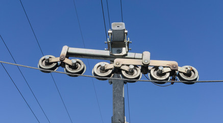 Obraz premium Detail of the ski lift