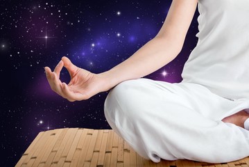 Yoga. Meditation detail