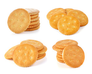Cracker isolated on over white background