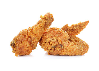 fried chicken isolated on white background