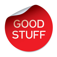 Red vector sticker GOOD STUFF