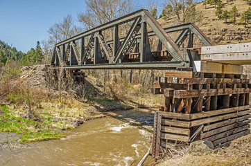 Railroad Bridge Over River