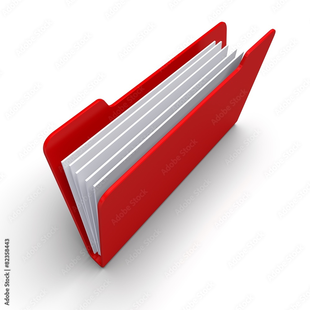 Poster file. 3d. folder in 3d