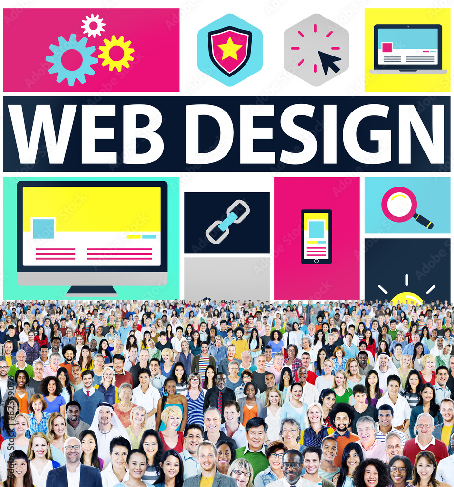 Poster web design development style ideas interface concept