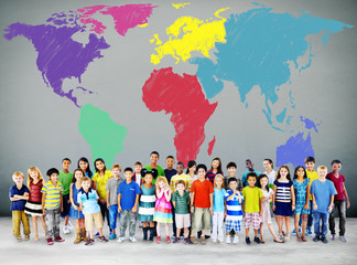 Obraz premium World Map Global International Globalisation Concept