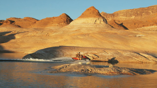 couple on a wave runner