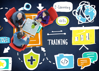 Knowledge Training E-Learning Skills Start Up Launch Concept