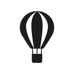 The air balloon icon. Aerostat symbol. Flat