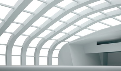 Futuristic. 3D. Modern architecture 3d render