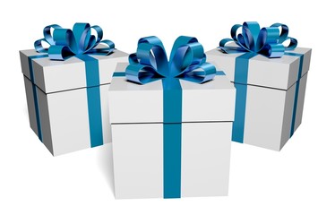 Christmas. 3D. Gift Boxes