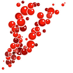 Abstract background with red bubbles