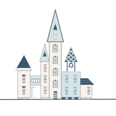decorative houses with turrets