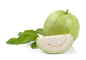 Fresh guava isolated on white background