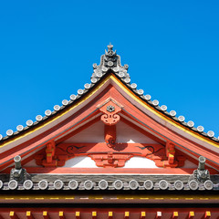 Japanese traditional temple's roof