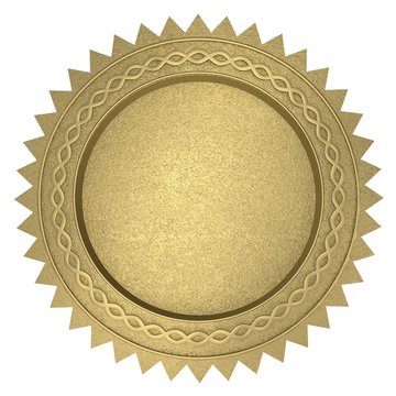 Seal Stamper. 3D. Golden Seal of Approval