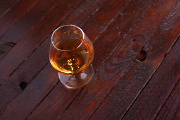 Brandy on wood