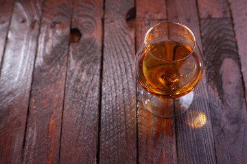 Brandy on wood