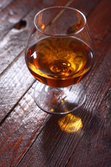 Brandy on wood