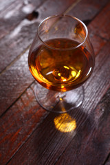 Brandy on wood