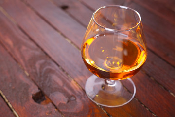 Brandy on wood