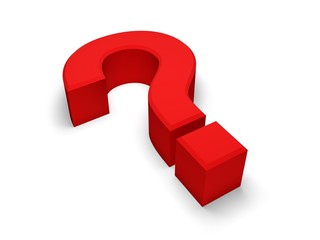 Question Mark. 3D. Big Question