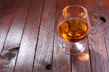Brandy on wood