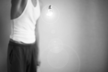 electricity concept idea man portrait