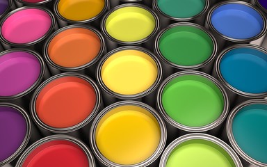 Paint. 3D. Colorful Paints