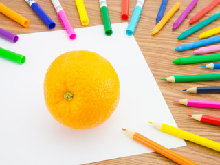 Naklejka premium Drawing Orange