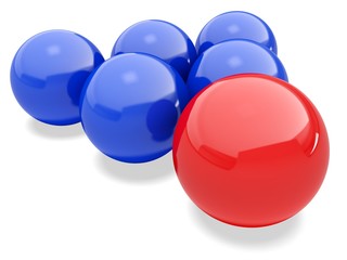 Sphere. 3D. Leader concept