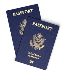 Passport. 3D. New U.S. Passport with Microchip
