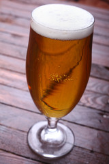 Beer on wood