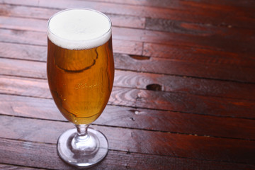 Beer on wood