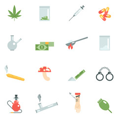 Drugs Icons Flat