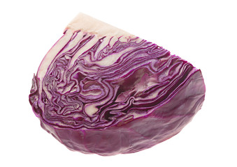 Fototapeta premium Purple cabbage part isolated